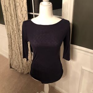 Micheal Stars Navy Boatneck Tee